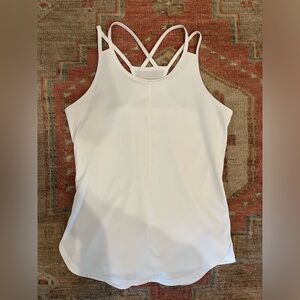 all in motion White Lined Tank Top